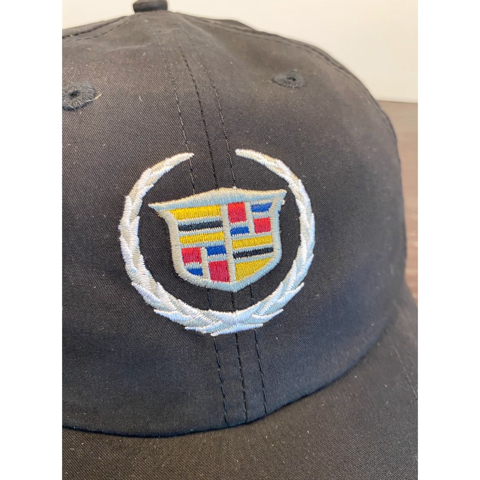 Vintage Cadillac Hat Mens One Size Black CTS Strapback Embroidered Cars Golf Hat Strapback Adjustable Lightweight Casual Golf Size ONE SIZE - 2 Thumbnail