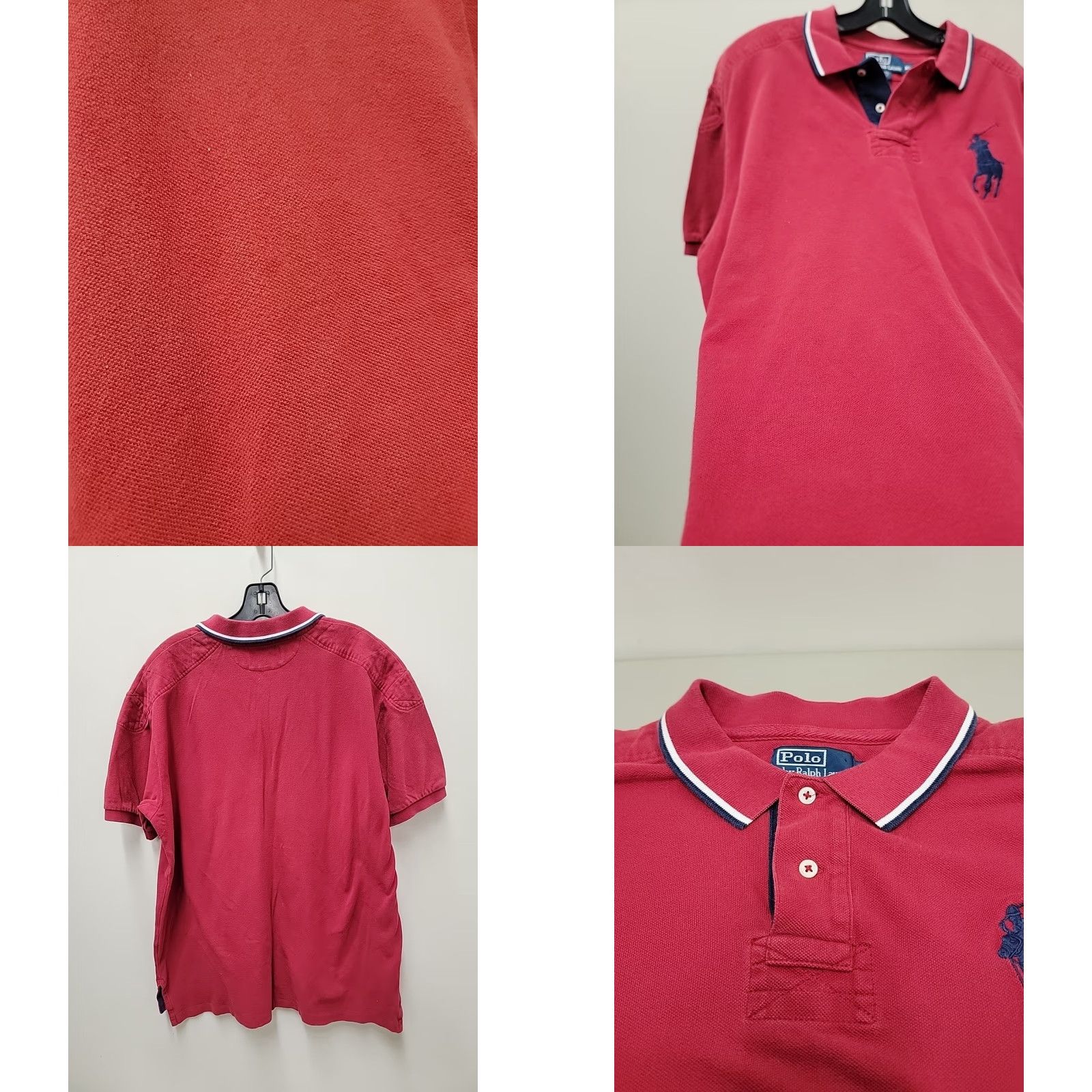 Polo Ralph Lauren VINTAGE Polo Ralph Lauren Polo Shirt Men's RUGBY Red Cotton Big Pony XL Polo Shirt Size XL Shirt Polo Mens Red Cotton Big Pony Polo Shirt XL Size US XL / EU 56 / 4 - 8 Thumbnail