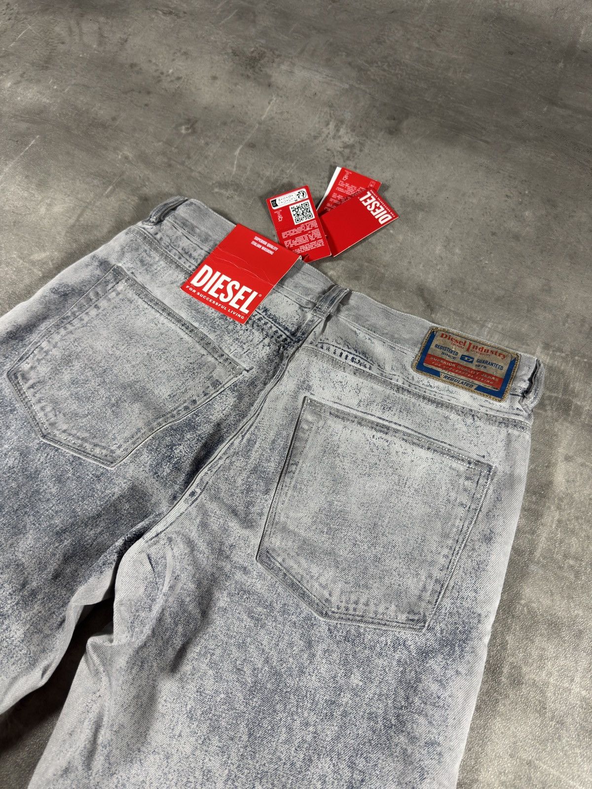 Diesel Diesel 2010 5 Pocket Jeans – Grey Acid Wash archive y2k Size US 32 / EU 48 - 3 Thumbnail