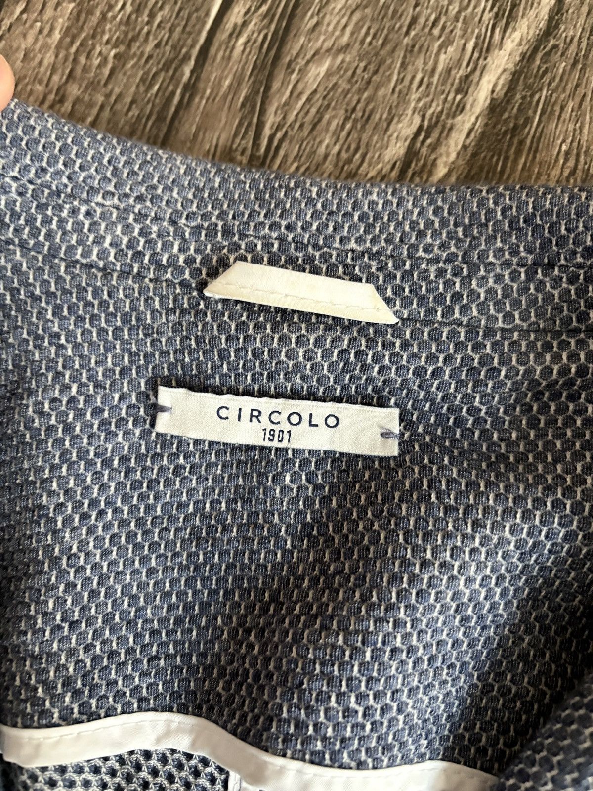 Circolo 1901 Circolo 1901 Women’s Cotton Blazer Jacket Textured Knit Size L / US 10 / IT 46 - 3 Thumbnail