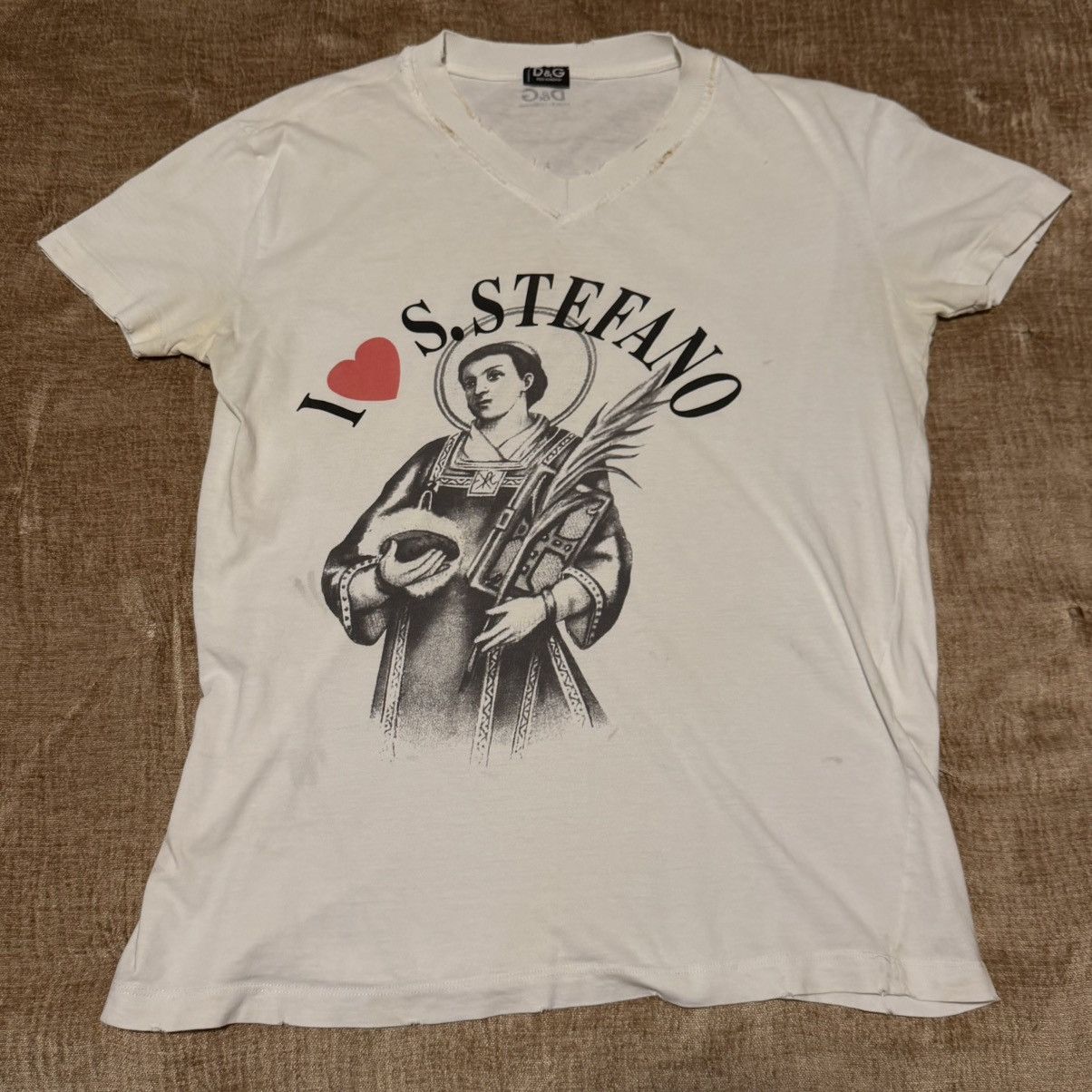Dolce & Gabbana D&G Dolce & Gabbana 2008 Archive Distressed St. Stefano Tee Size US XL / EU 56 / 4 - 2 Thumbnail