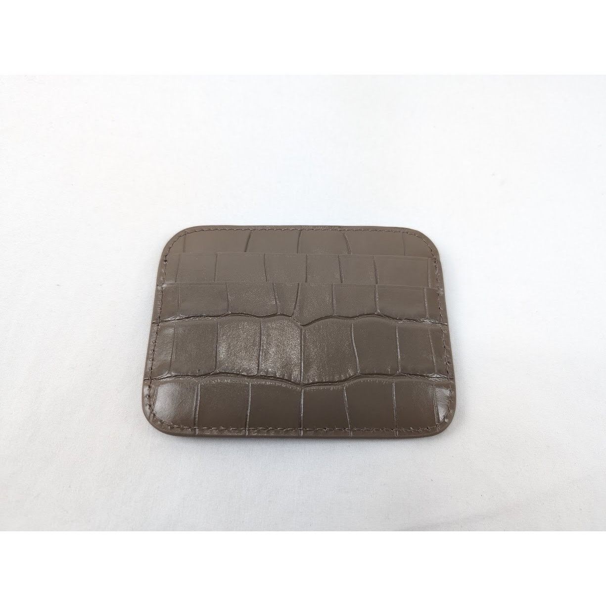 Balenciaga o1rshd1 Size:OS / Cash Card Holder in DK Mink Grey/White Size ONE SIZE - 6 Thumbnail