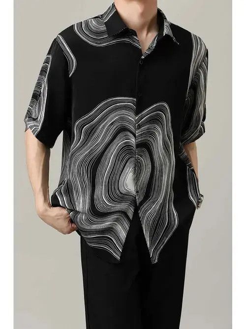 VIBE Abstract Print Short Sleeve Shirt Size US L / EU 52-54 / 3 - 3 Thumbnail