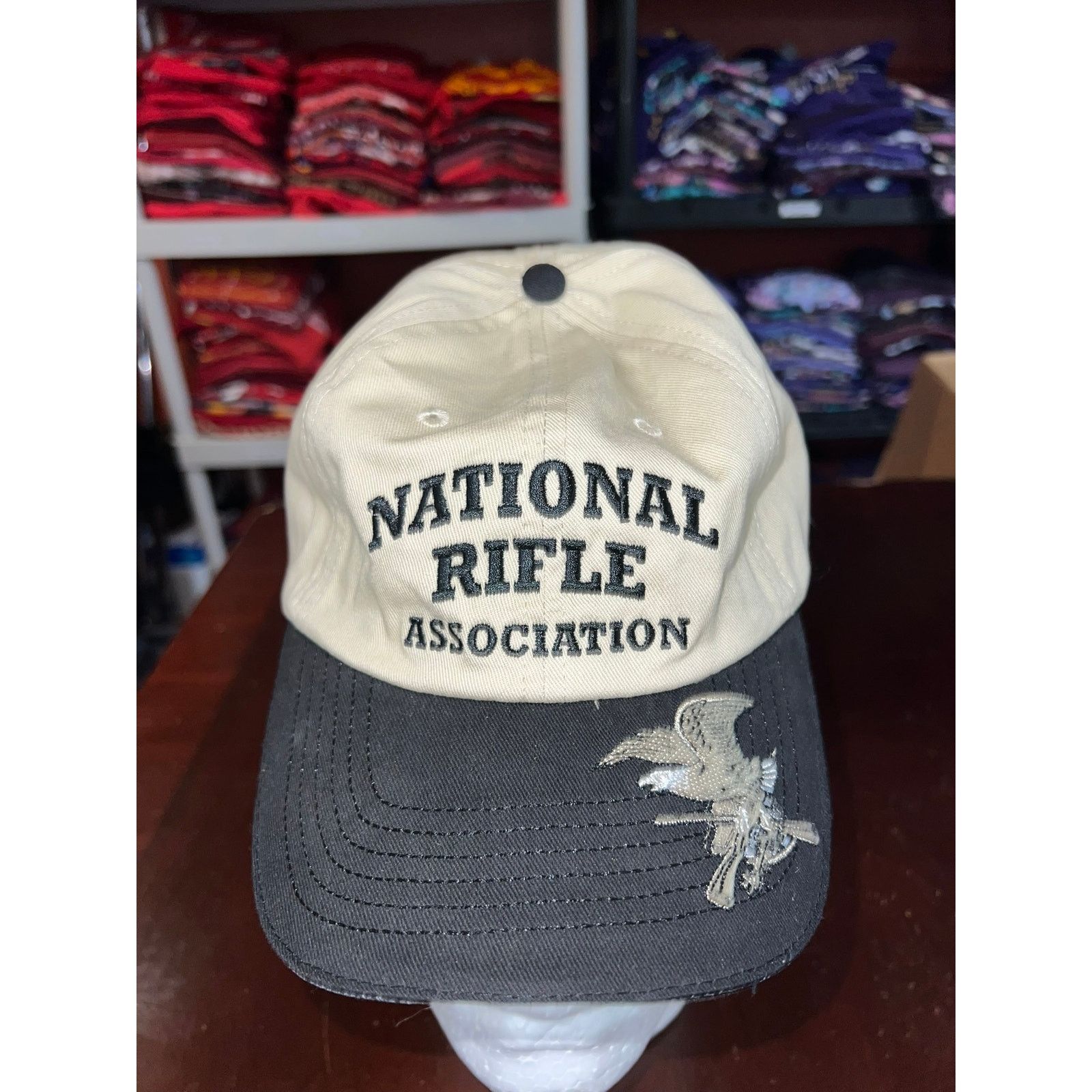 Vintage NRA Hat National Rifle Association Eagle Graphic Brown Cap Size ONE SIZE - 2 Thumbnail