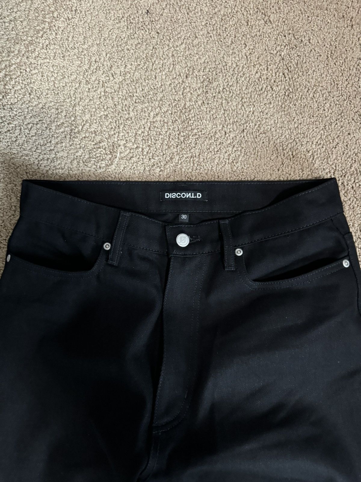 Designer Jet black Discontd denim Size US 30 / EU 46 - 3 Thumbnail