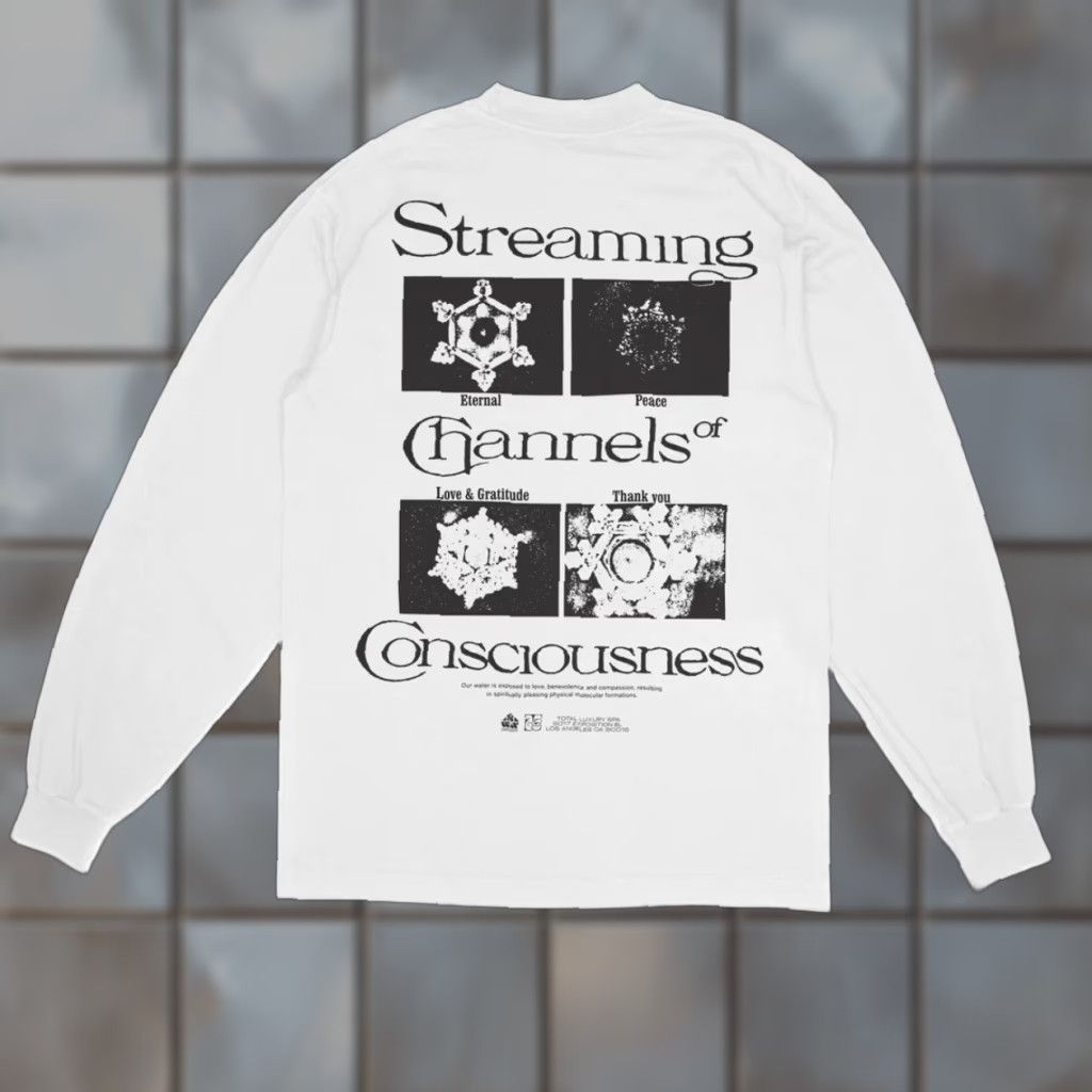 Vintage Total Luxury Spa Streaming Channels Of Consciousness L/S Graphic T-Shirt Sz. M Mens White Size US M / EU 48-50 / 2 - 1 Thumbnail