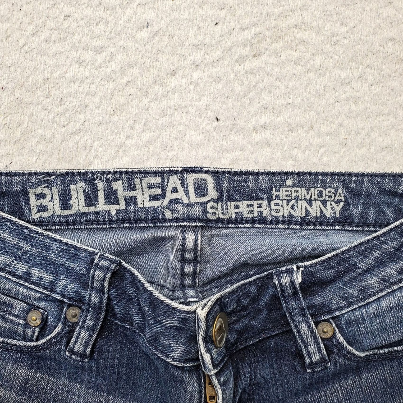 Denime Bullhead Hermosa Jeans Womens 3 Blue Denim Stretch Medium Wash Super Skinny Leg Jeans Size 26" / US 2 / IT 38 - 7 Thumbnail