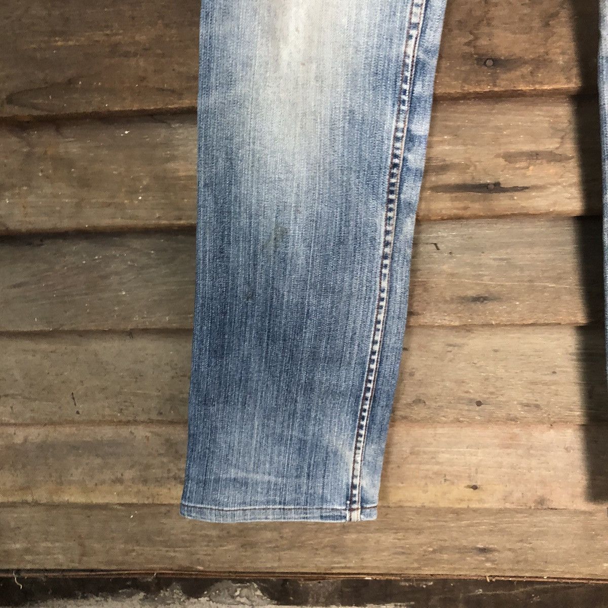 Japanese Brand Monsieur Nicole Blue Distressed Denim Pants #7330 Size 32" / US 10 / IT 46 - 9 Thumbnail