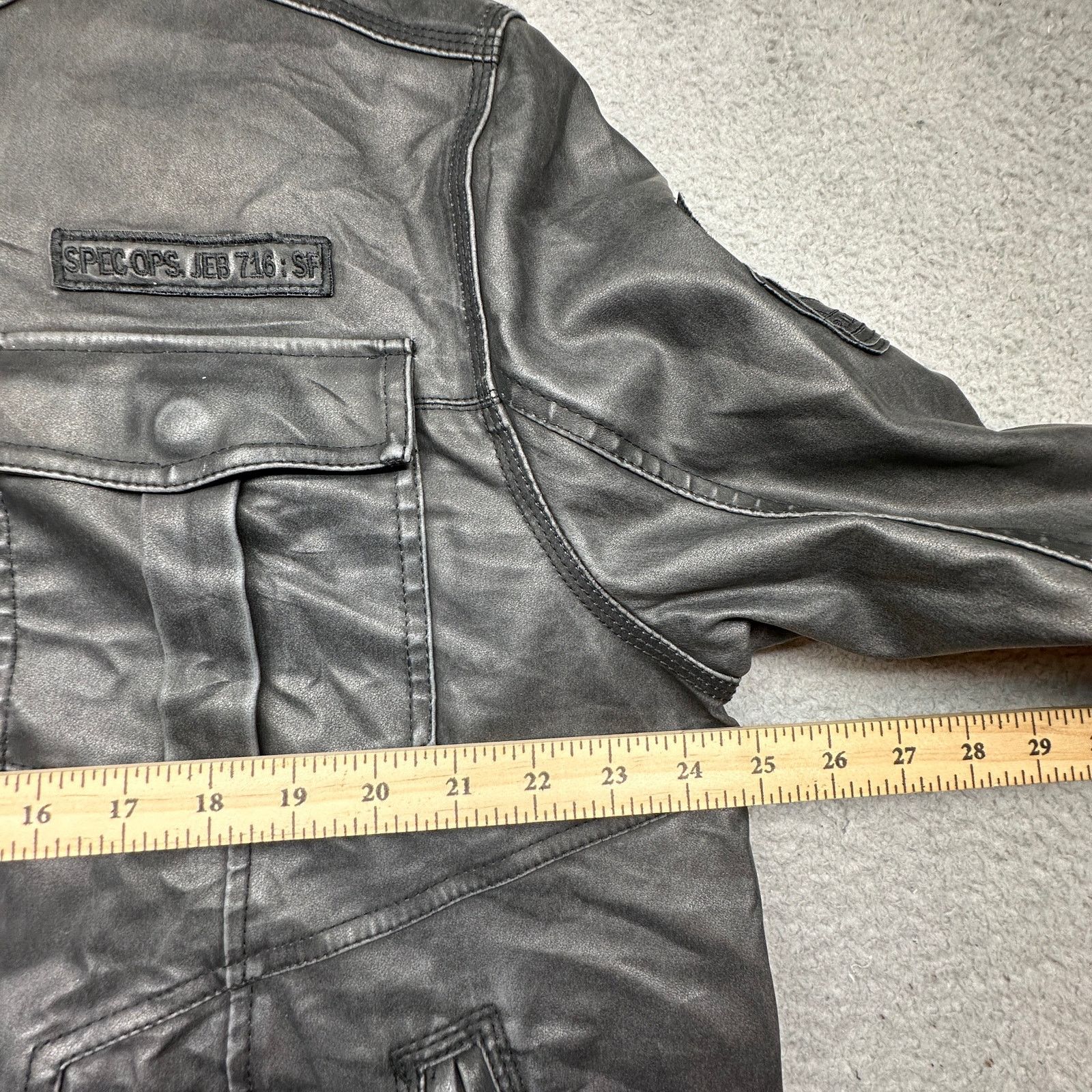 BKE BKE Faux Leather Jacket XL Lined Full Zip Biker Motorcycle Size US XL / EU 56 / 4 - 6 Thumbnail