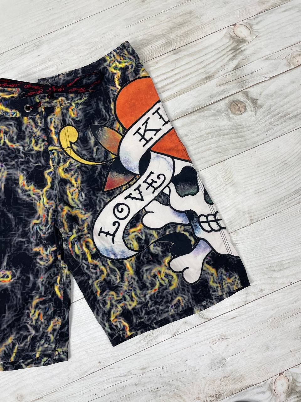 Ed Hardy Vintage Ed Hardy Surf Shorts Y2K Love Kills Slowly Size US 34 / EU 50 - 4 Thumbnail