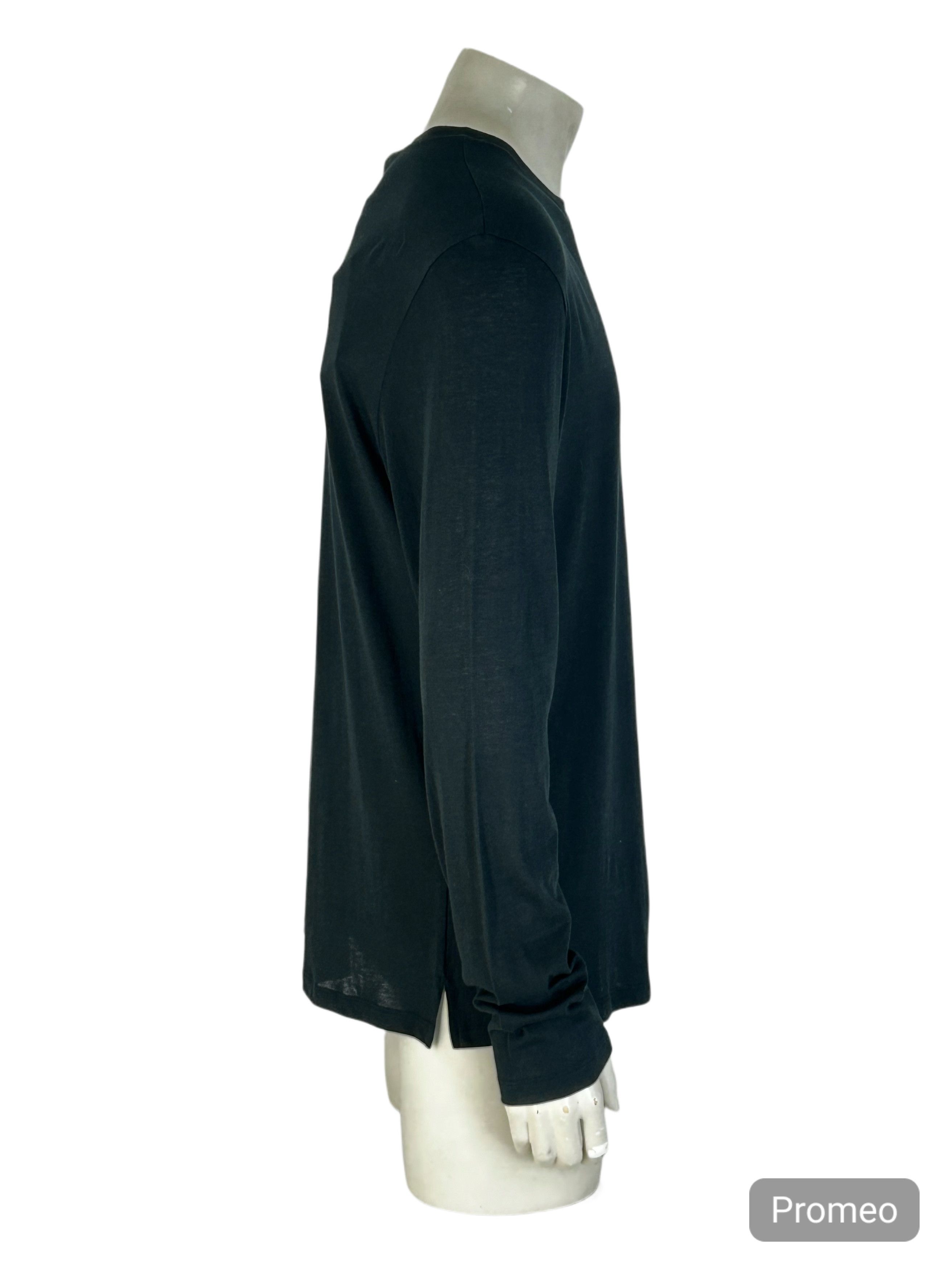 Prada Prada Long Sleeve Silk Mix Open Hem T-Shirt Size US XL / EU 56 / 4 - 2 Thumbnail