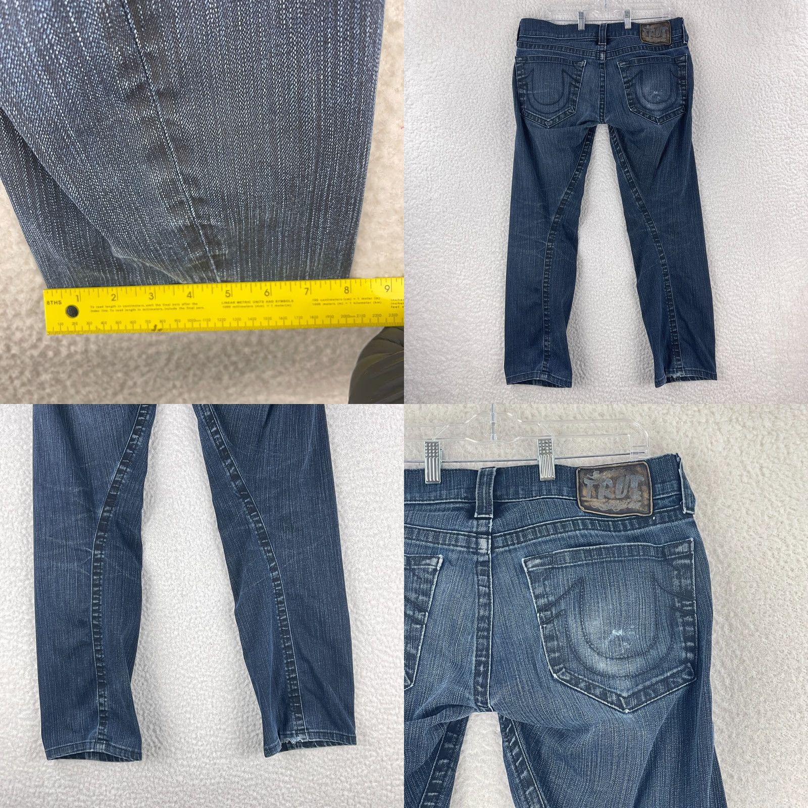True Religion True Religion Geno Straight Jeans Mens Size 33 Blue Denim Dark Wash Casual Jeans Mens Size US 33 - 9 Thumbnail