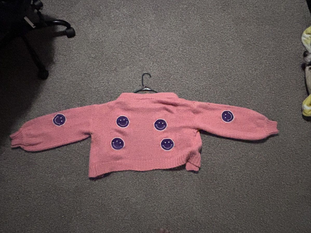 Other Pink Vintage Sweater With Purple Smiley Faces Size L / US 10 / IT 46 - 3 Thumbnail
