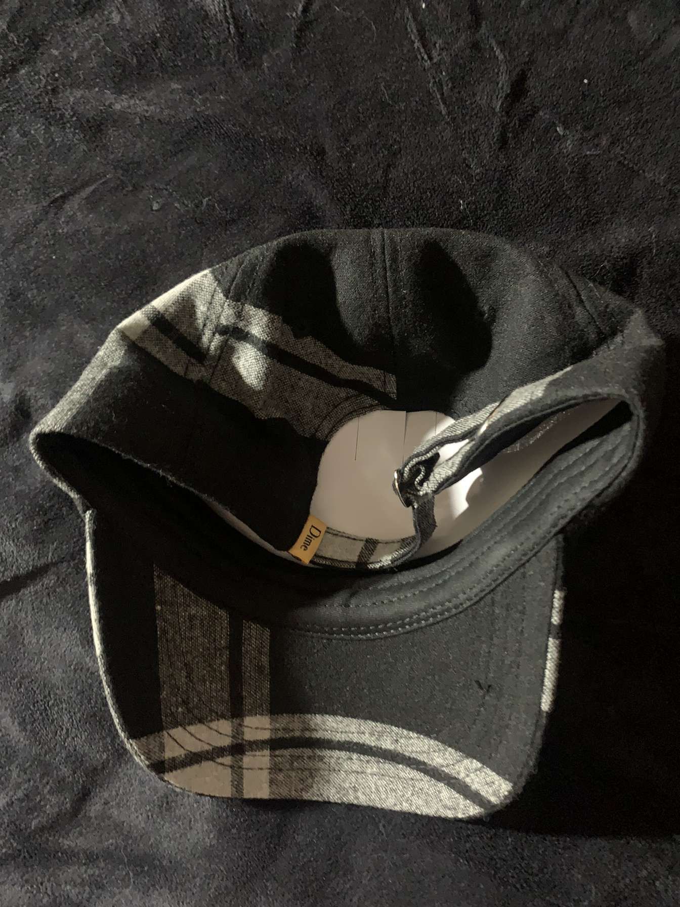 Dime Dime Black Plaid Cap/Hat Size ONE SIZE - 1 Thumbnail