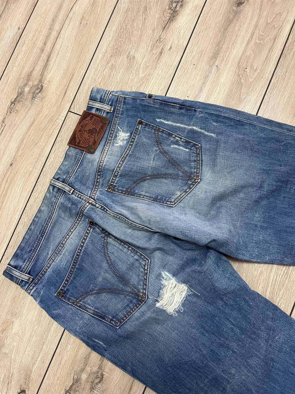Dolce & Gabbana Dolce & Gabbana D&G Leader Distressed Jeans Ripped Denim Y2K Size US 35 - 11 Thumbnail