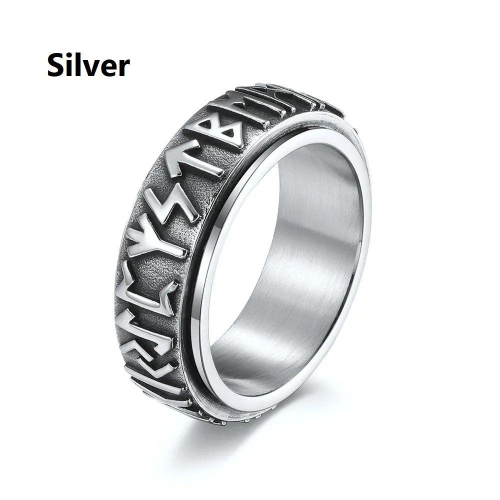 Other Norse Viking Runes Amulet Spinner Ring Streetwear Gift Size ONE SIZE - 6 Thumbnail