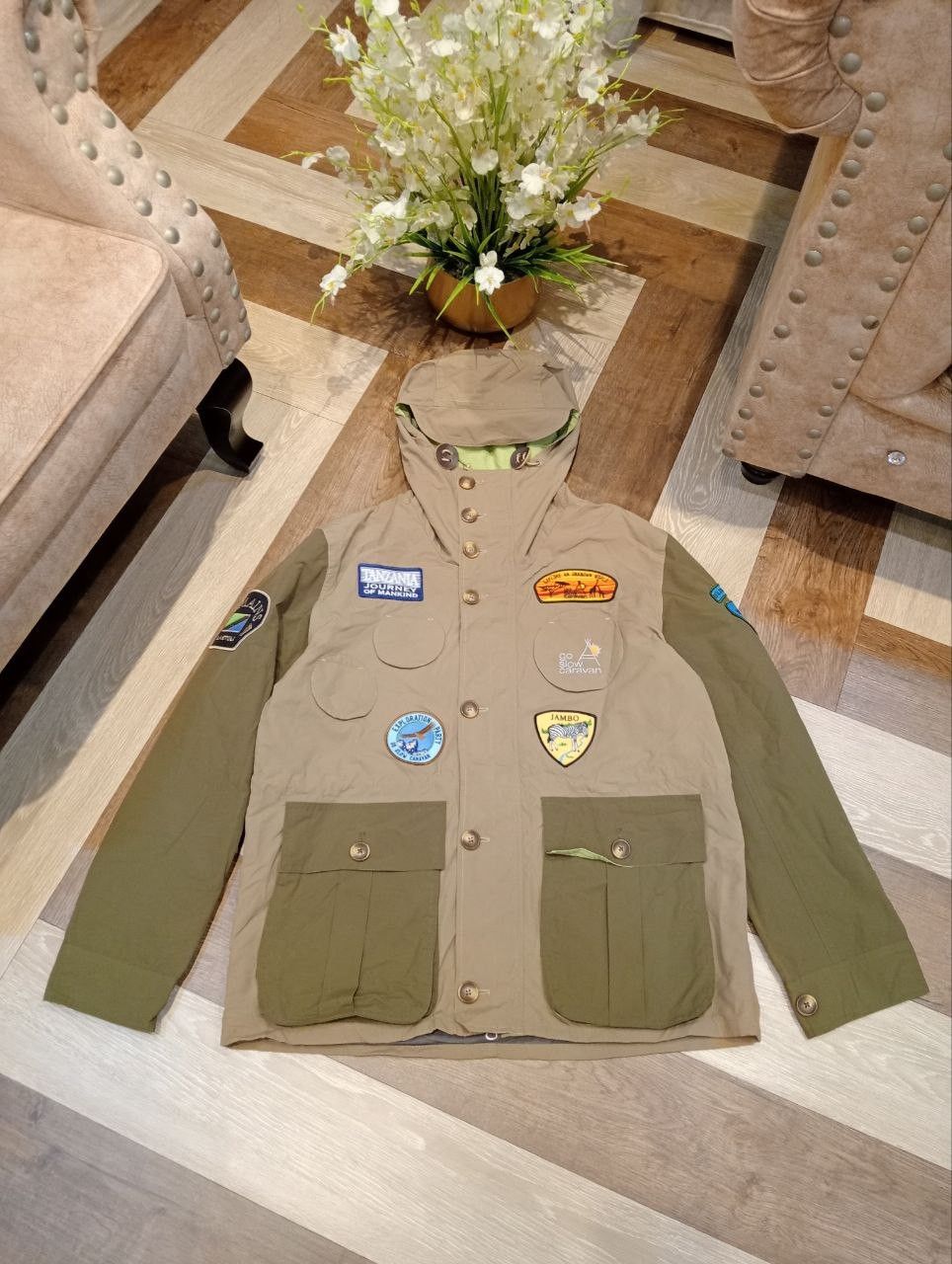 go slow caravan GO SLOW CARAVAN BREATHABLE PATCH MOUNTAIN PARKA JACKET Size US XL / EU 56 / 4 - 2 Thumbnail
