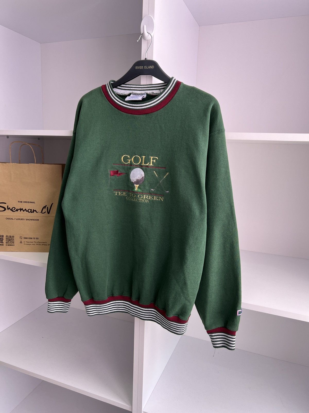 Designer × Vintage Vintage Golf Tee To Green Collection Sweatshirt Size US M / EU 48-50 / 2 - 4 Thumbnail