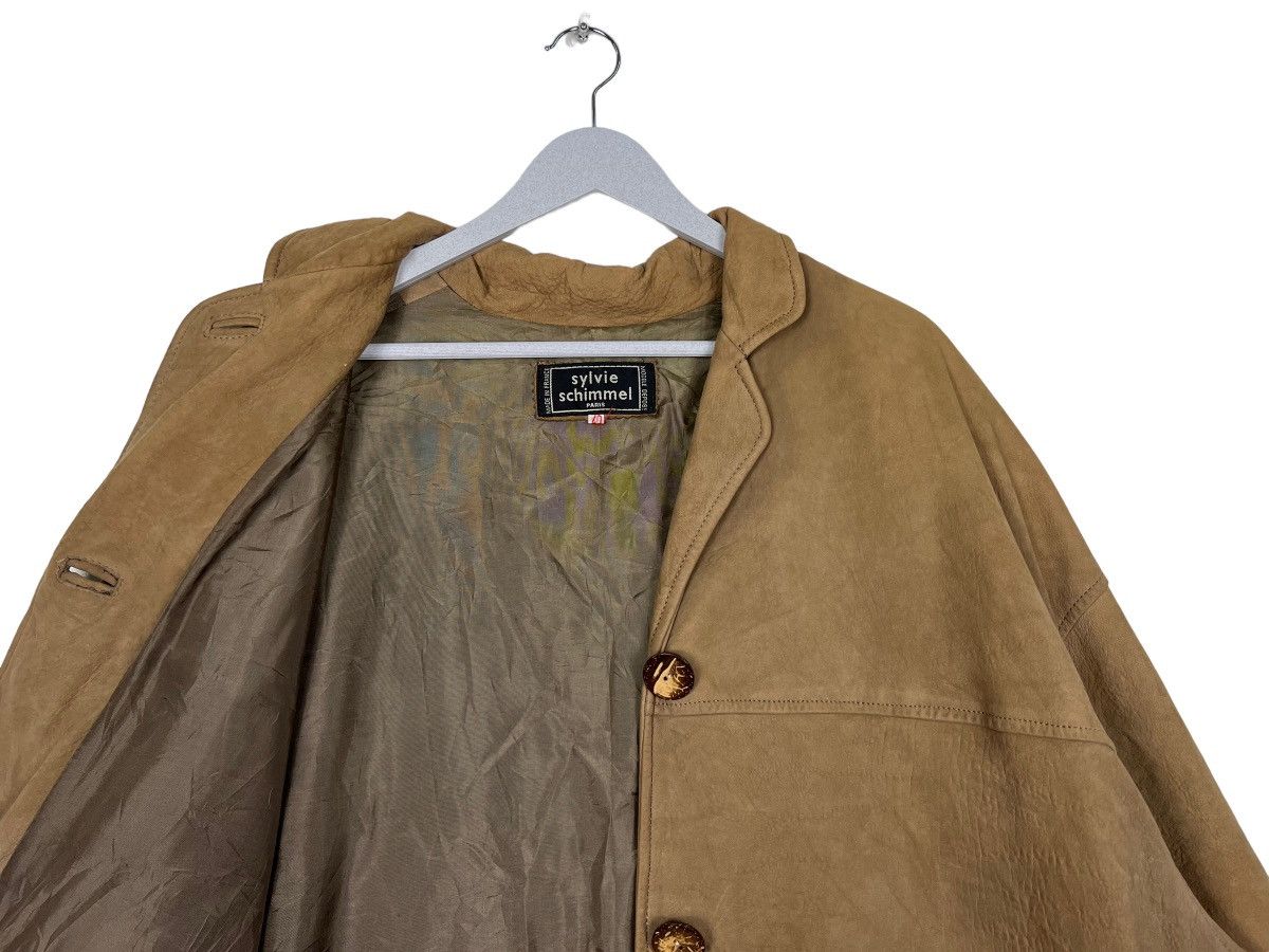 Vintage 🔥VINTAGE SYLVIE SCHIMMEL LEATHER COAT JACKET MADE IN FRANCE Size US L / EU 52-54 / 3 - 10 Thumbnail