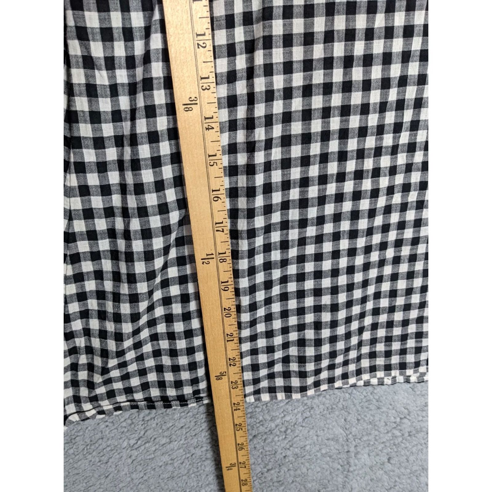 Madewell Madewell Button-Up Top Gingham Lace-Up Bell Sleeve 3/4 Multicolor Cotton M Womens Mens? Size M / US 6-8 / IT 42-44 - 6 Thumbnail