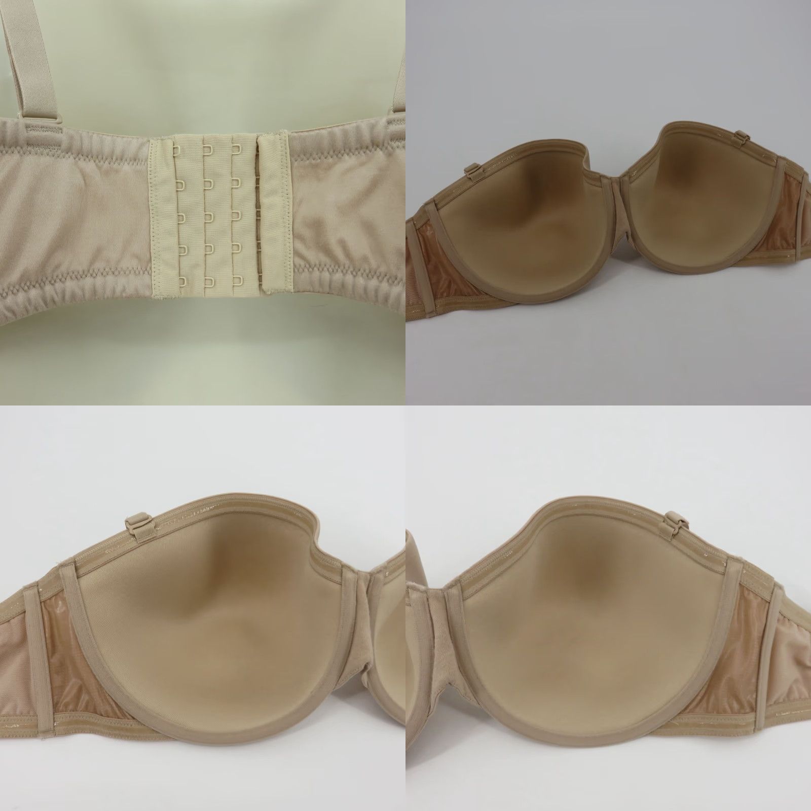Vintage Bali Bra 38DD DFB966 Full Coverage Underwire Multiway Strapless Beige Lined Size ONE SIZE - 8 Thumbnail