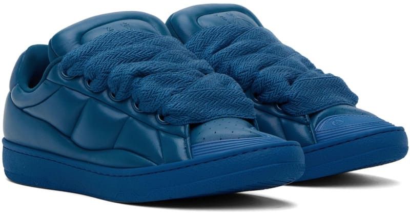 Lanvin o1w1db11024 Curb Low Top Sneakers in Blue Size US 11.5 / EU 44-45 - 5 Thumbnail