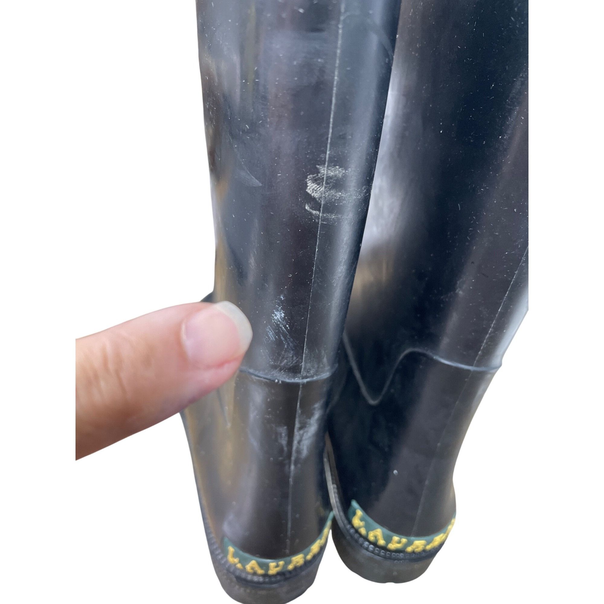 Lauren Ralph Lauren Lauren Ralph Lauren Womens Rossalyn Black Rain Boots Size 6B Size US 6 / IT 36 - 20 Thumbnail