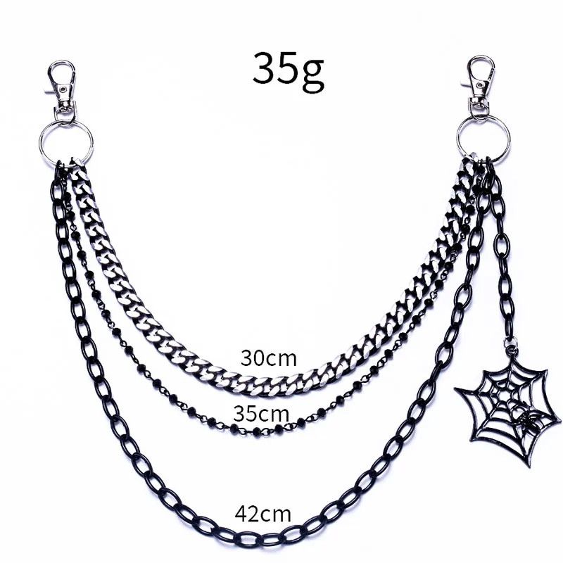 Vintage Black Metal Pants Chain Size ONE SIZE - 5 Thumbnail