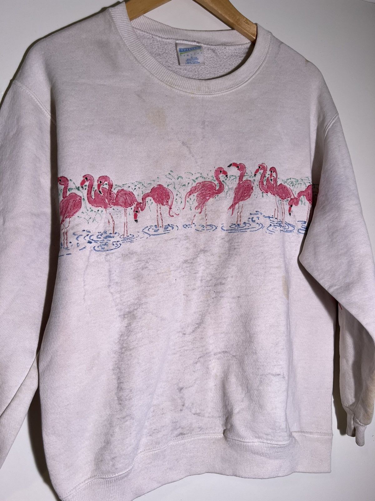 Vintage 90’s 2000’s Y2K Vintage Flamingo Distressed Retro Sweater Size US M / EU 48-50 / 2 - 3 Thumbnail