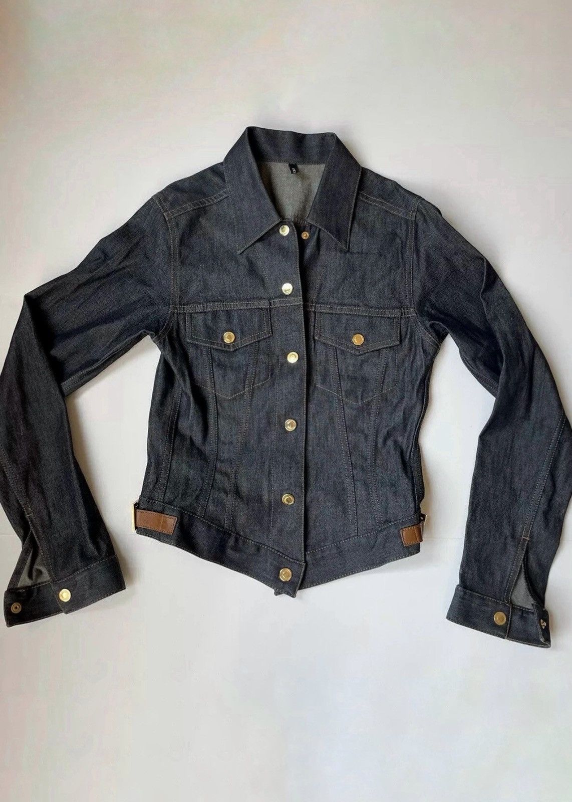 Gucci GUCCI Tom Ford FW 2000 Dark Blue Denim Jacket Demna Runway Size S / US 4 / IT 40 - 2 Thumbnail