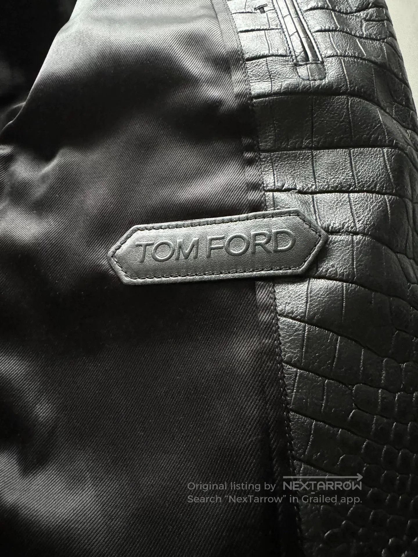 Tom Ford Tom Ford Crocodile Leather Biker Jacket. Size US S / EU 44-46 / 1 - 8 Thumbnail