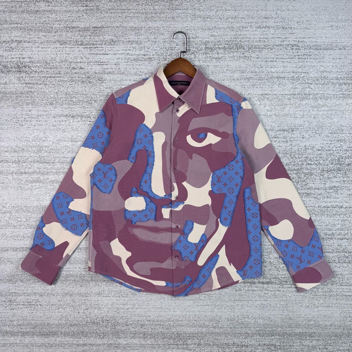 Louis Vuitton Louis Vuitton FW23 Abstract Face Print Shirt Size US M / EU 48-50 / 2 - 1 Thumbnail