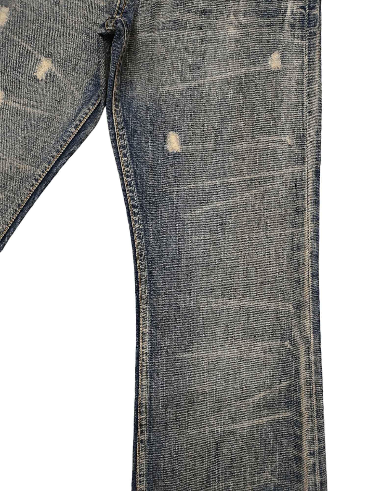 If Six Was Nine Flare Jeans 575 Denim Clawmark Distress Faded Bootcut Y2k Size US 29 - 5 Thumbnail