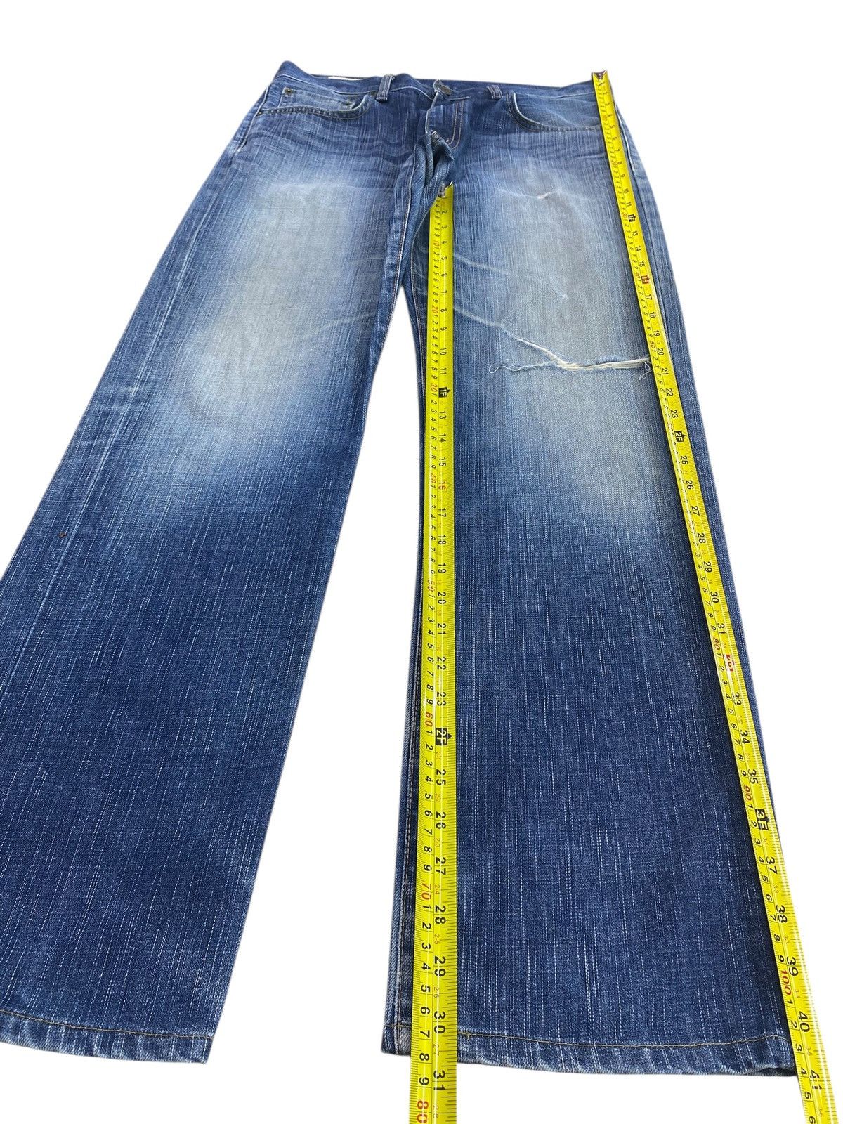 Edwin Edwin Whiskers Faded Wash Style Ripped Jeans Size US 32 / EU 48 - 7 Thumbnail