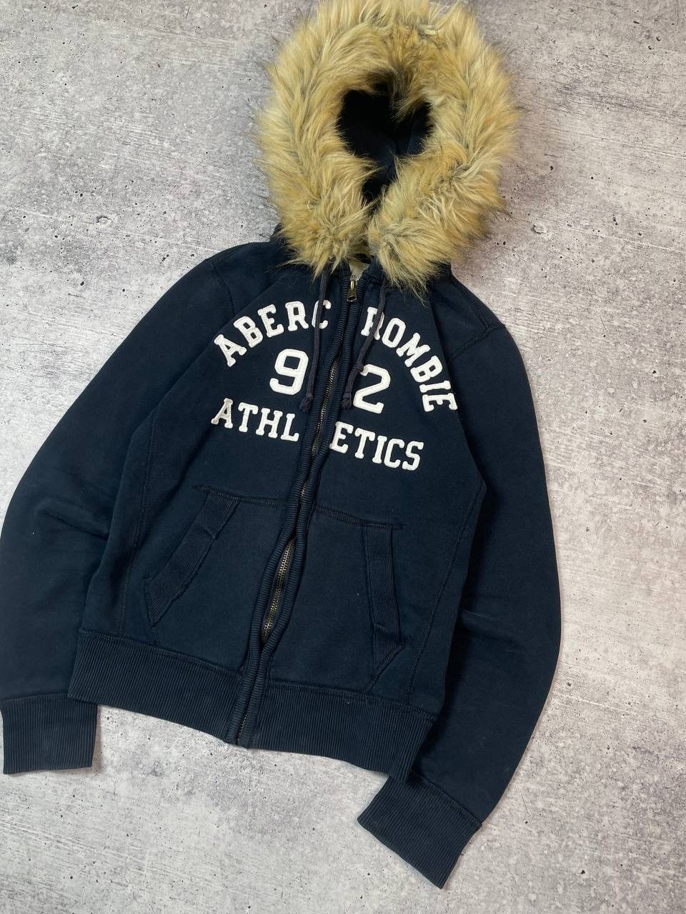 Abercrombie & Fitch Vintage 00s Abercrombie Fitch Faux Fur Zip Up Hoodie Y2K Size US M / EU 48-50 / 2 - 3 Thumbnail