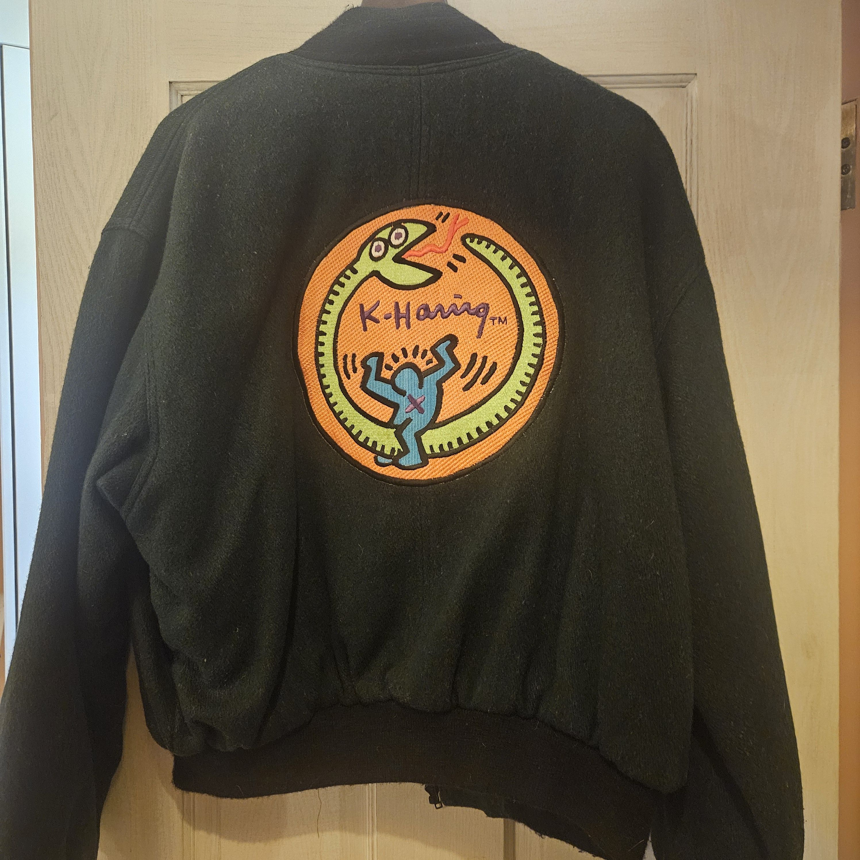 Keith Haring OG 90s Keith Haring Pop Shop wool bomber jacket. V V rare. Size US XL / EU 56 / 4 - 2 Thumbnail
