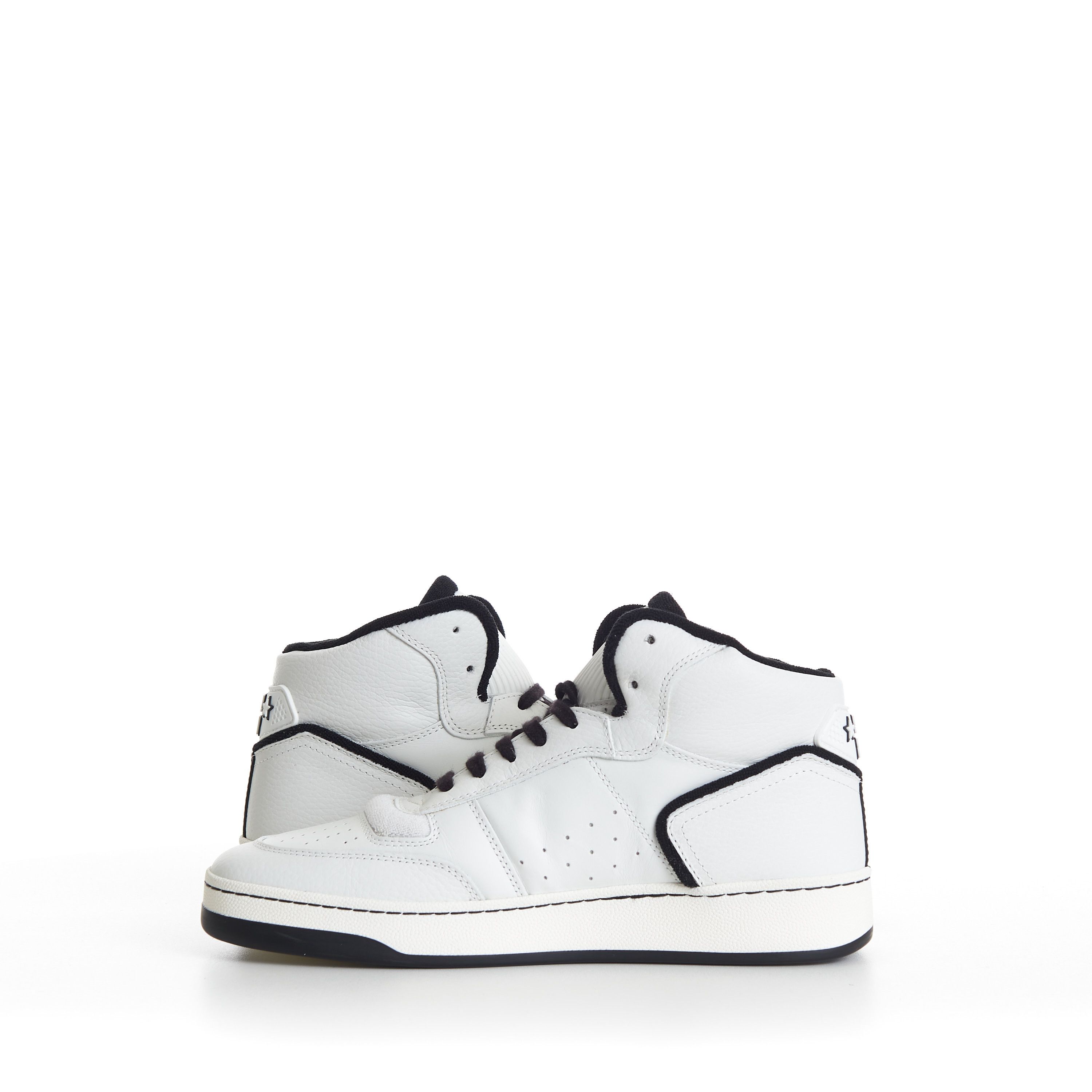 Saint Laurent Paris SL/80 White Mid-top Sneakers - Smooth & Grained Leather Size US 9 / EU 42 - 9 Thumbnail
