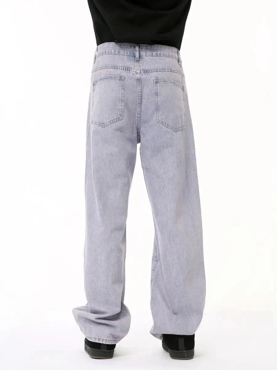 Japanese Brand Retro loose high street light purple jeans Size US 32 / EU 48 - 3 Thumbnail
