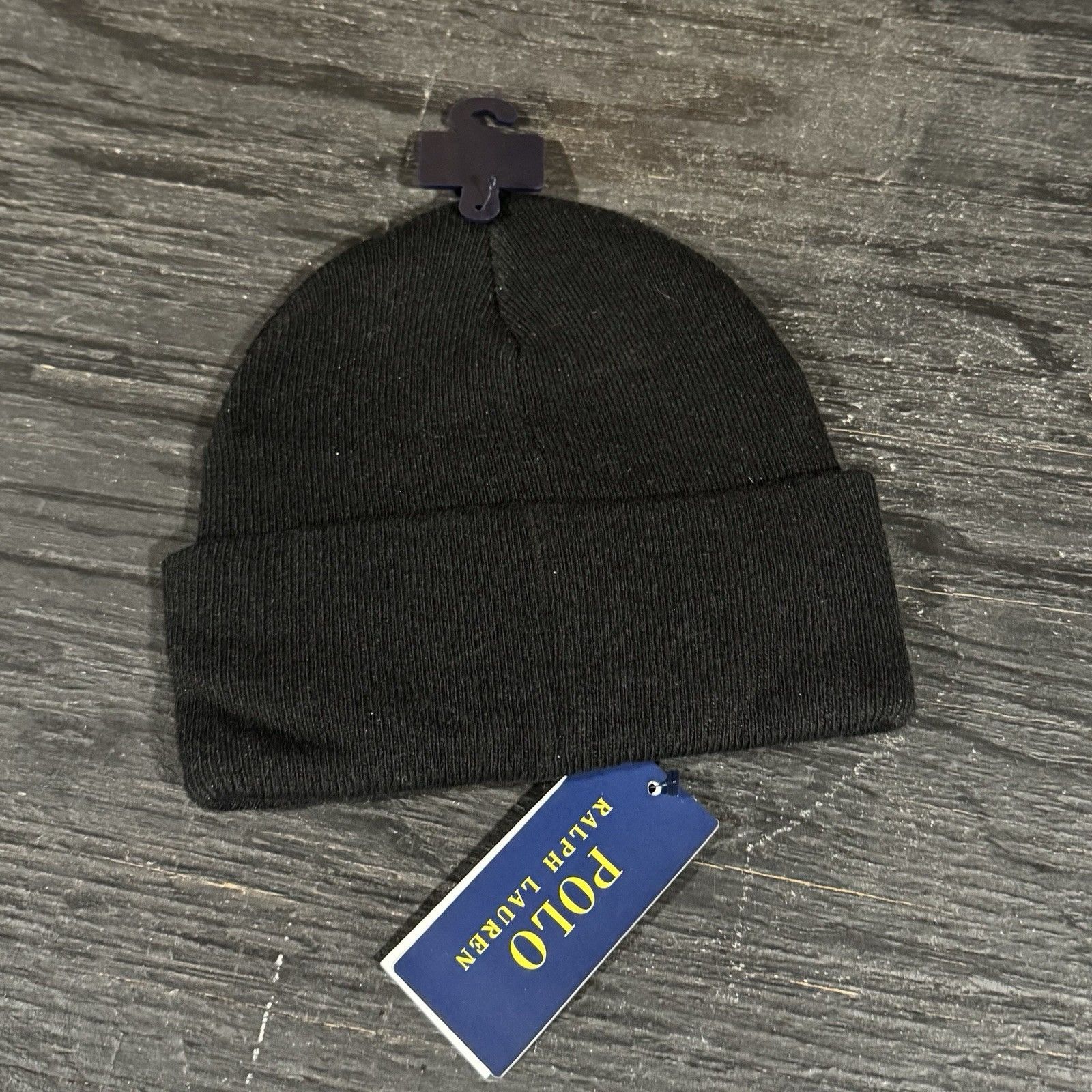 Polo Ralph Lauren NWT Men’s Polo Sport Ralph Lauren Black Cuffed Beanie Hat Size ONE SIZE - 3 Thumbnail