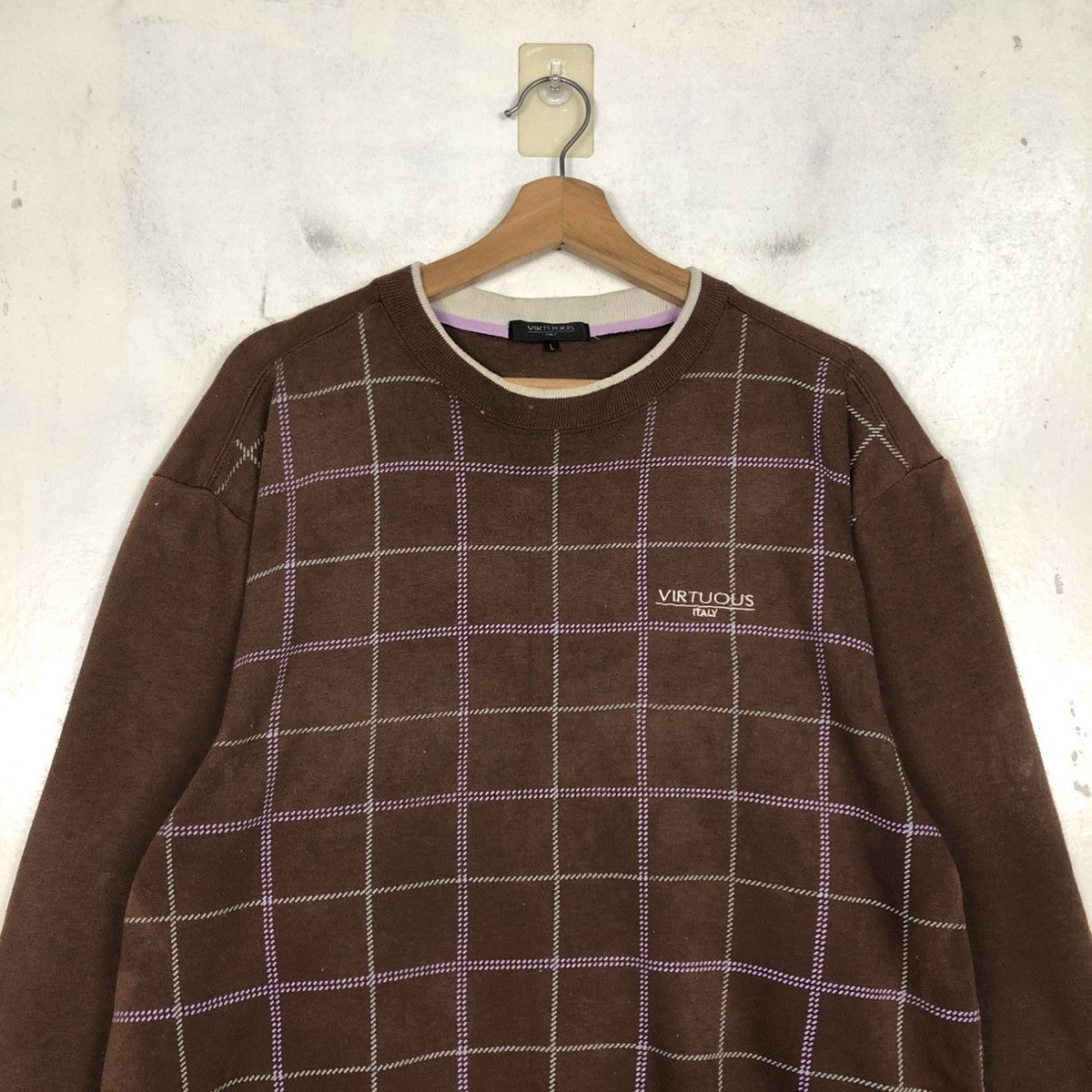 Japanese Brand 📌Vintage Sweatshirt Virtuous Tartan Design Issey Miyake Size US L / EU 52-54 / 3 - 5 Thumbnail