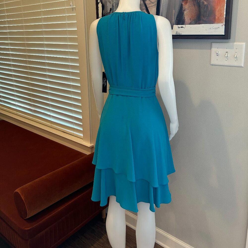 Elie Tahari Tahari ASL Dress in Lovely Blueberry Size L / US 10 / IT 46 - 5 Thumbnail