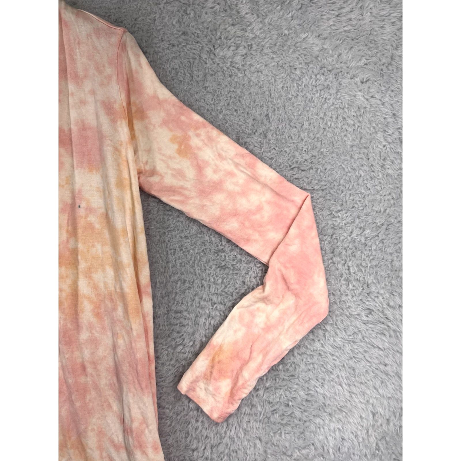 Vintage LA Made Sweater Cardigan Womens Small Orange Long Sleeve V-Neck Lightweight Ruffle Jersey Modal Size S / US 4 / IT 40 - 3 Thumbnail
