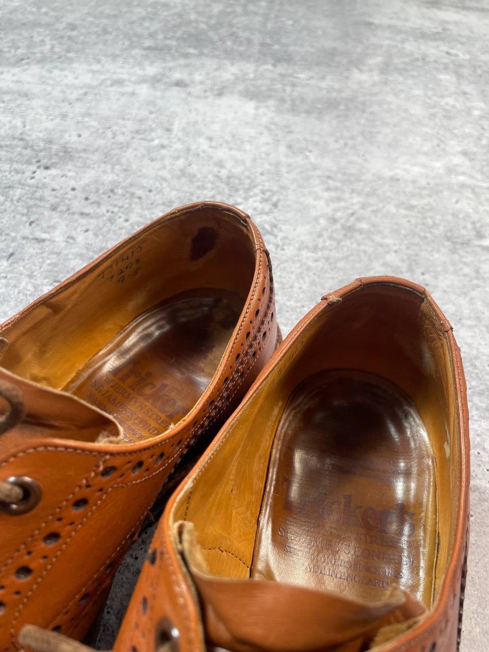 Tricker's Vintage Trickers Derby Brogue Oxford Lace Up Shoes Y2K Size US 10.5 / EU 43-44 - 6 Thumbnail
