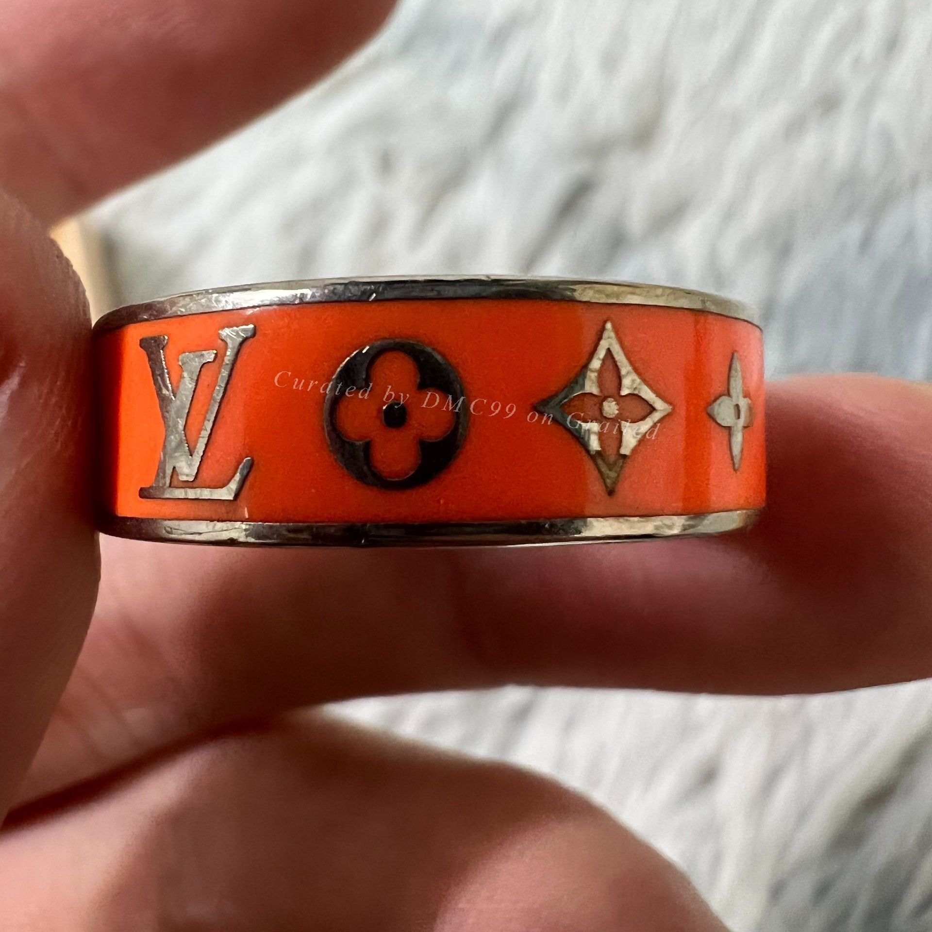 Louis Vuitton Louis Vuitton Letter Enamel Ring Size ONE SIZE - 6 Thumbnail