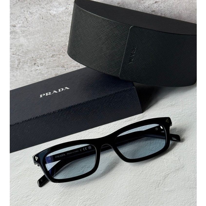Prada NEW Prada PR D05S Sunglasses in Black Blue Lens $524 Size ONE SIZE - 1 Thumbnail