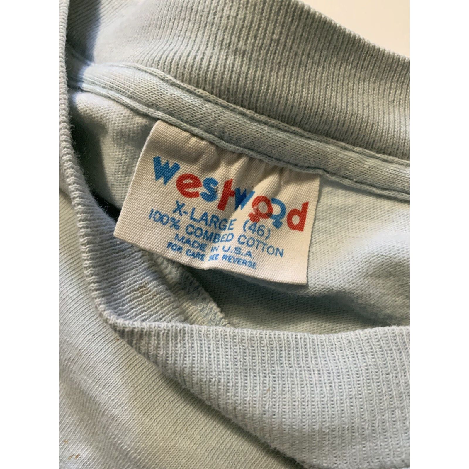 Vintage VINTAGE Westwood West Coast Office Cleaning Felt Appliqué T-Shirt XL Mens Women? Size US XL / EU 56 / 4 - 5 Thumbnail