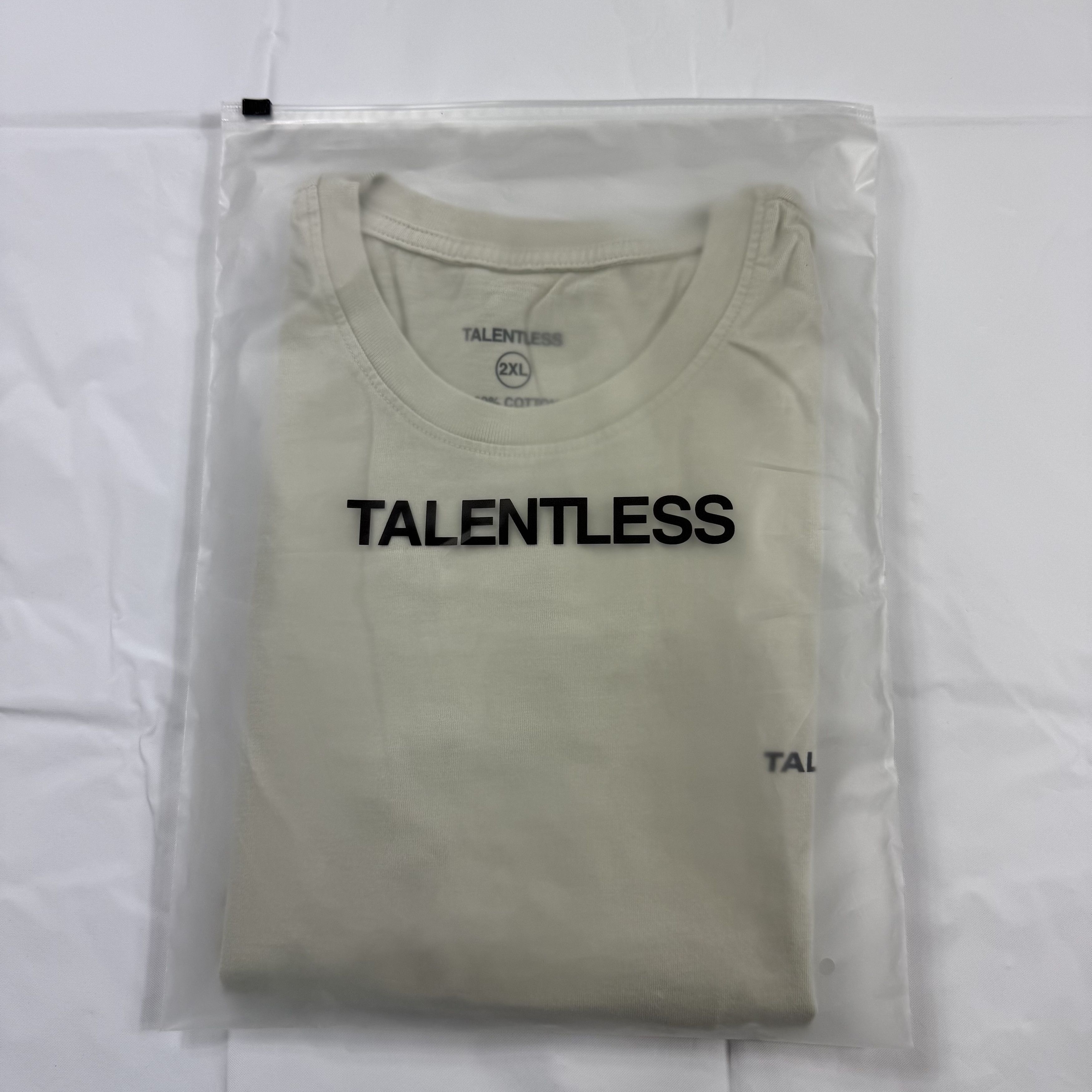 Talentless Talentless Mens 2XL Tan Beige Logo T-Shirt Made in USA Size US XXL / EU 58 / 5 - 9 Thumbnail