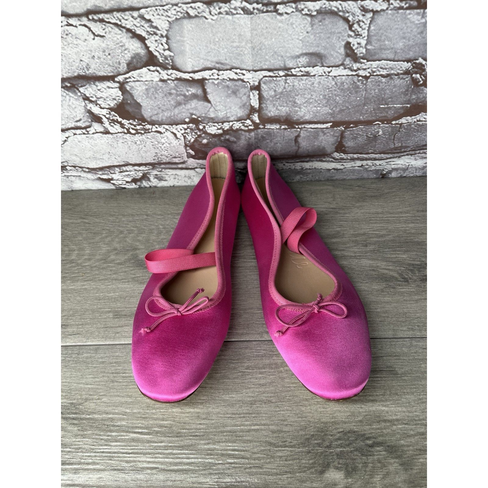 J.Crew J.Crew Factory Hot Pink Satin Silk MJ Strap Ballet Flats Wom Size US 7.5 / IT 37.5 - 2 Thumbnail
