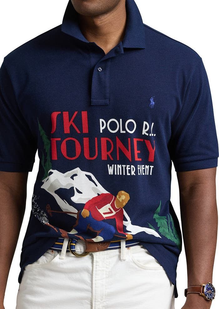 Polo Ralph Lauren Polo Ralph Lauren Classic Fit Skier Print Mesh Collared XL Size US XL / EU 56 / 4 - 3 Thumbnail