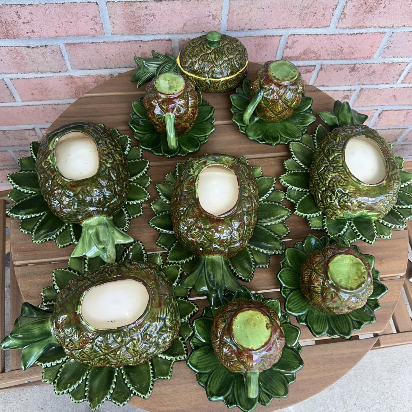 Unknown London Vtg Pineapple Bowls Plate Cup Saucer Sugar Dish Set Size ONE SIZE - 9 Thumbnail